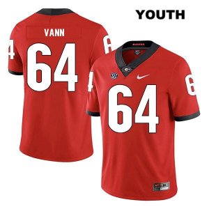 Youth Georgia Bulldogs NCAA #64 David Vann Nike Stitched Red Legend Authentic College Football Jersey BCW3654PX